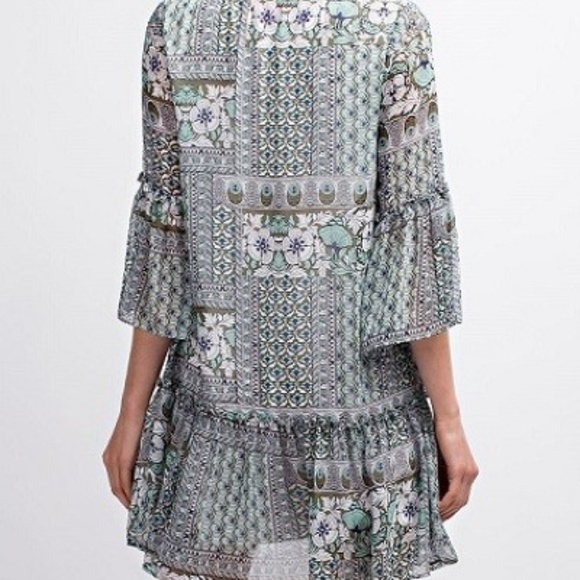 DROP WAIST RUFFLE HEM DRESS - Picture 4 of 4